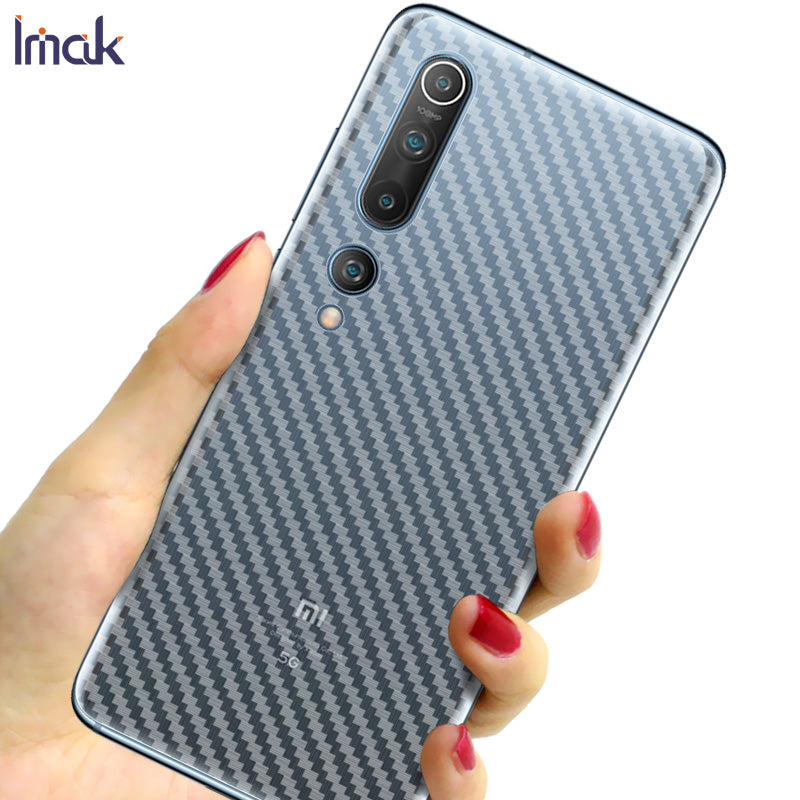 IMAK Carbon Fiber Texture Blød PVC-rygbeskytter til Xiaomi Mi 10 IMAK Carbon Fiber Texture Blød PVC-rygbeskytter til Xiaomi Mi 10